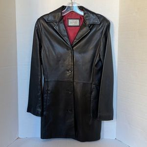 REILLY OLMES Collection Black Vintage Leather Jacket Size XS